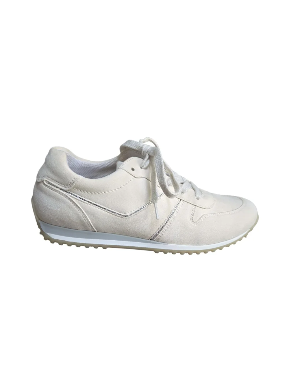 Paul Green Women's Off-White Lace-Up Trainer Sneakers Size 5 = US 7/7.5